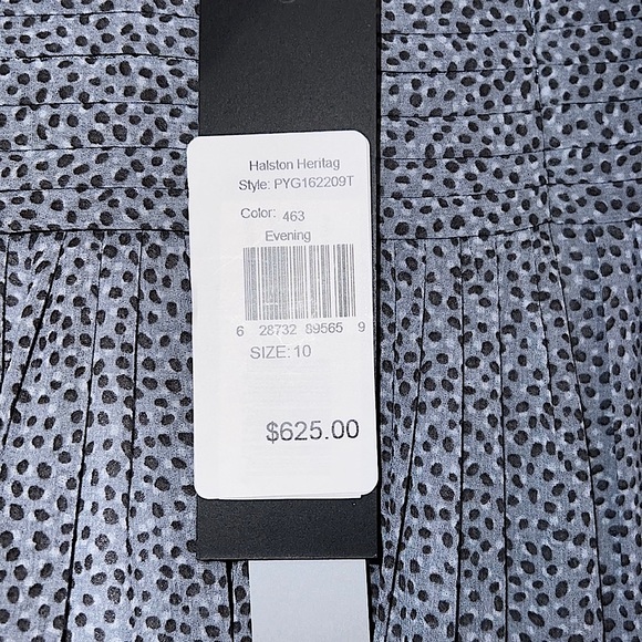 Halston Heritage Off the Shoulder Long Pleated Evening Gown - Picture 6 of 8